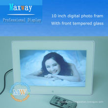 10 inch tempered glass digital photo frame